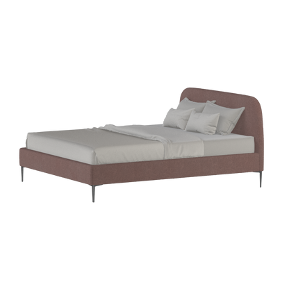 Anna Upholstered Bed with Vertical Headboard Detailing