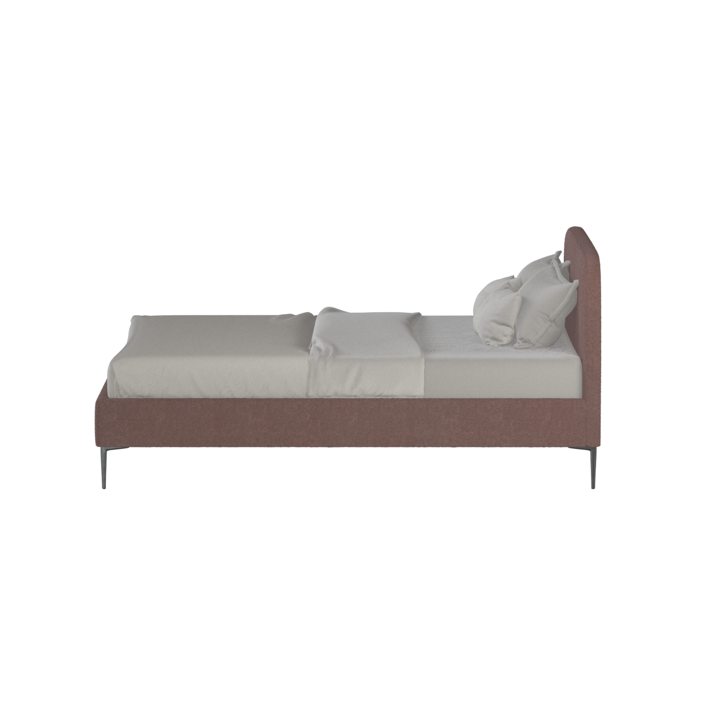 Anna Upholstered Bed with Vertical Headboard Detailing