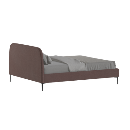 Anna Upholstered Bed with Vertical Headboard Detailing