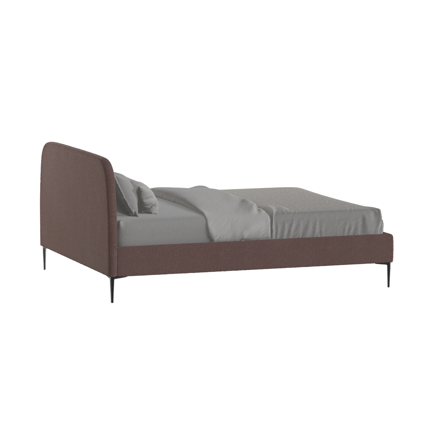 Anna Upholstered Bed with Vertical Headboard Detailing