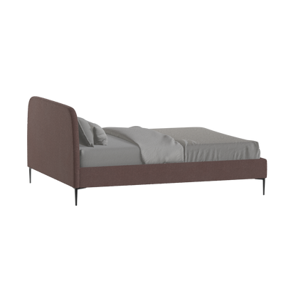 Anna Upholstered Bed with Vertical Headboard Detailing