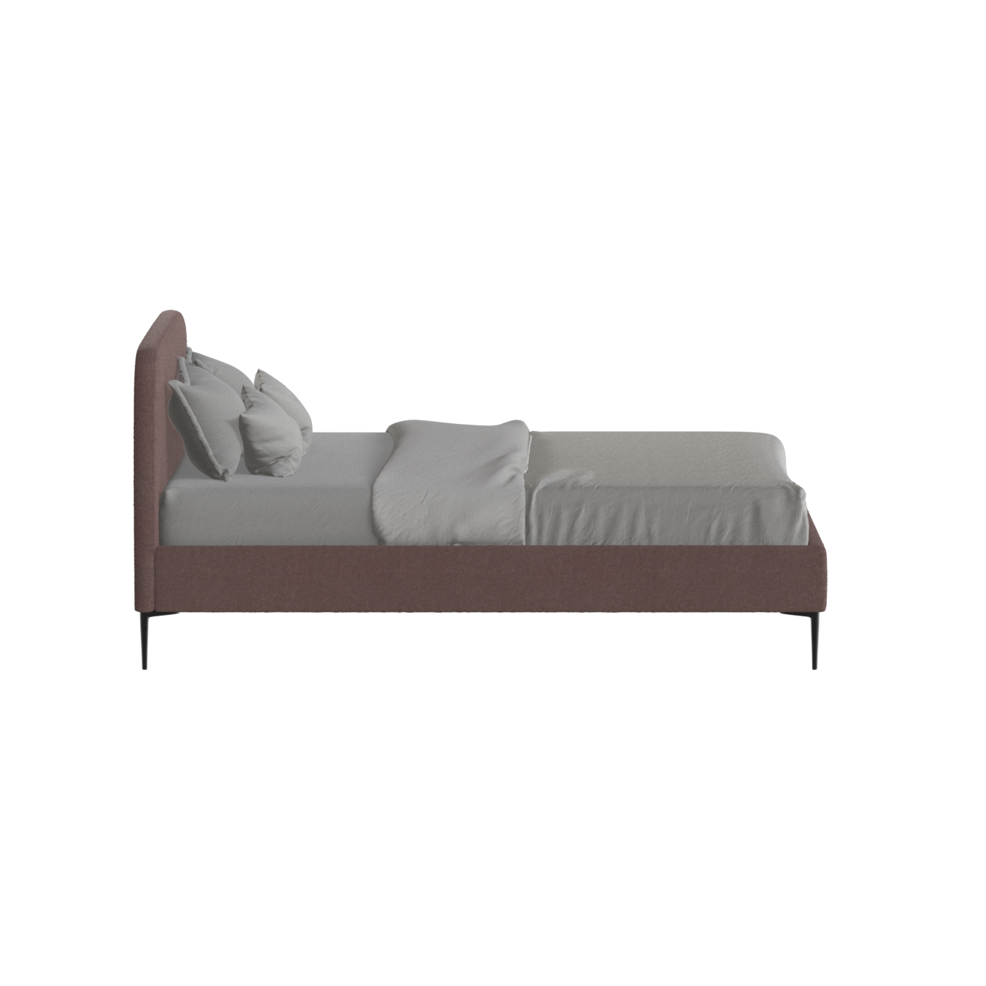 Anna Upholstered Bed with Vertical Headboard Detailing
