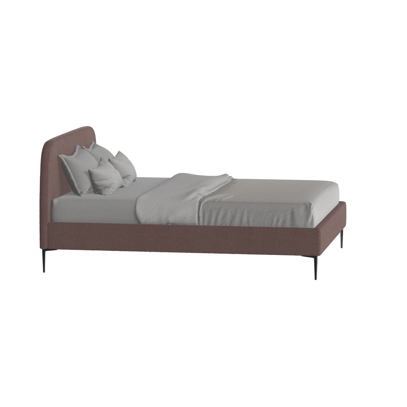 Anna Upholstered Bed with Vertical Headboard Detailing