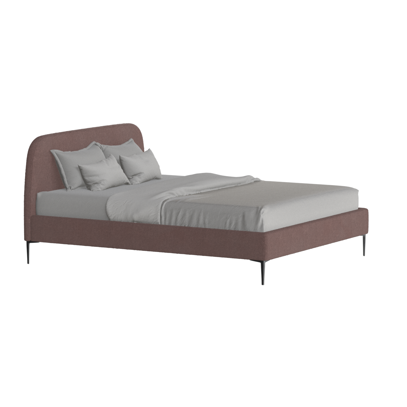 Anna Upholstered Bed with Vertical Headboard Detailing