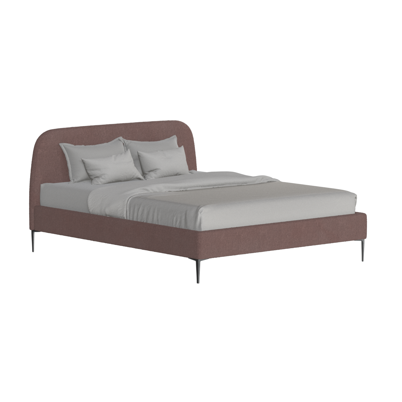 Anna Upholstered Bed with Vertical Headboard Detailing