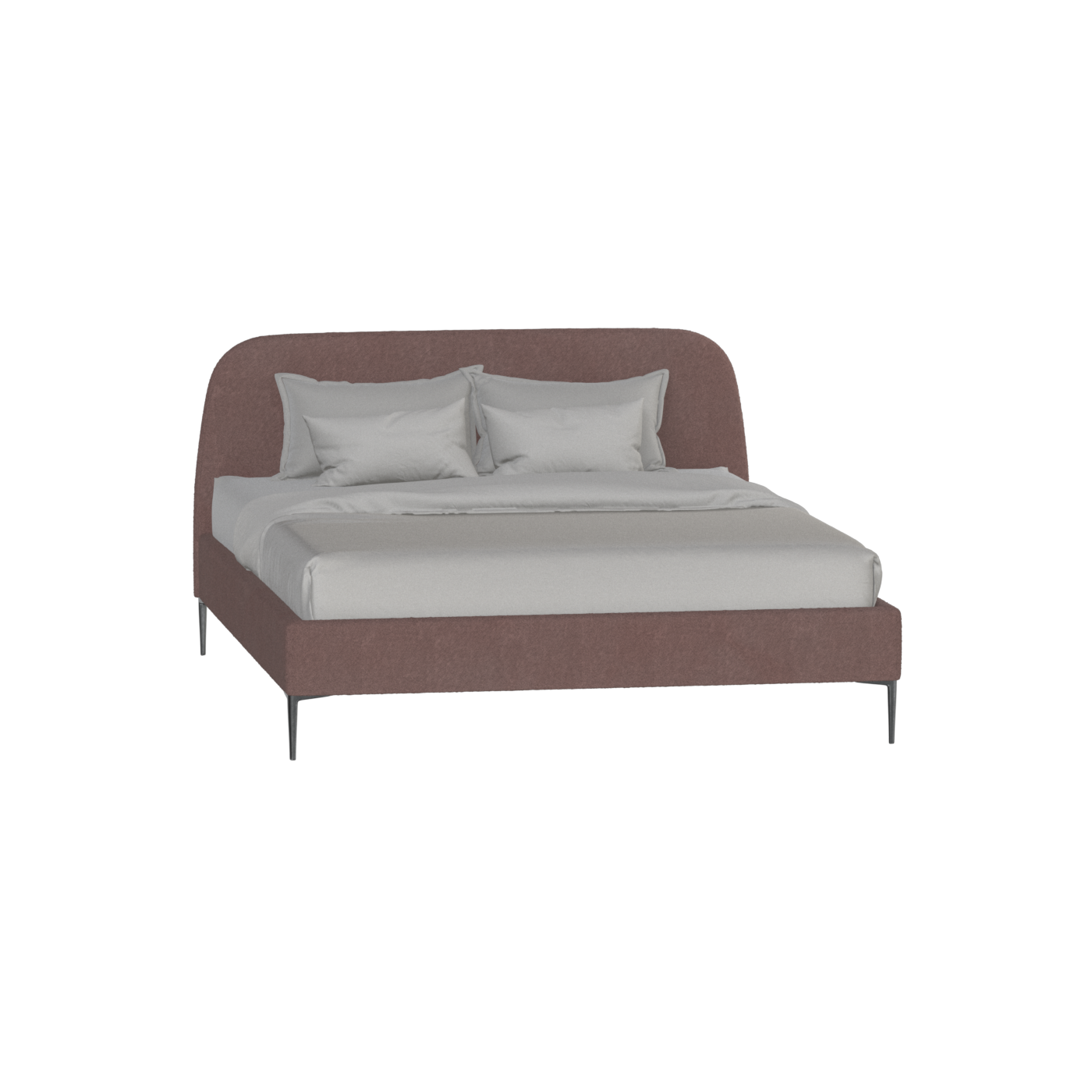 Anna Upholstered Bed with Vertical Headboard Detailing