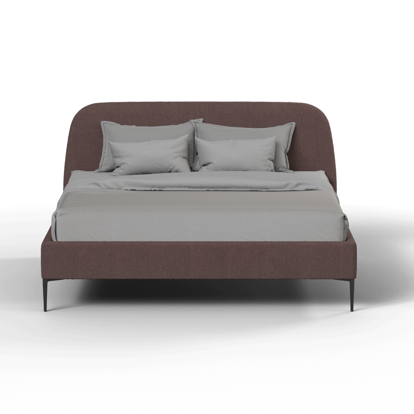 Anna Upholstered Bed with Vertical Headboard Detailing