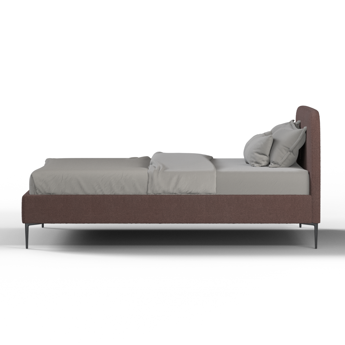 Anna Upholstered Bed with Vertical Headboard Detailing