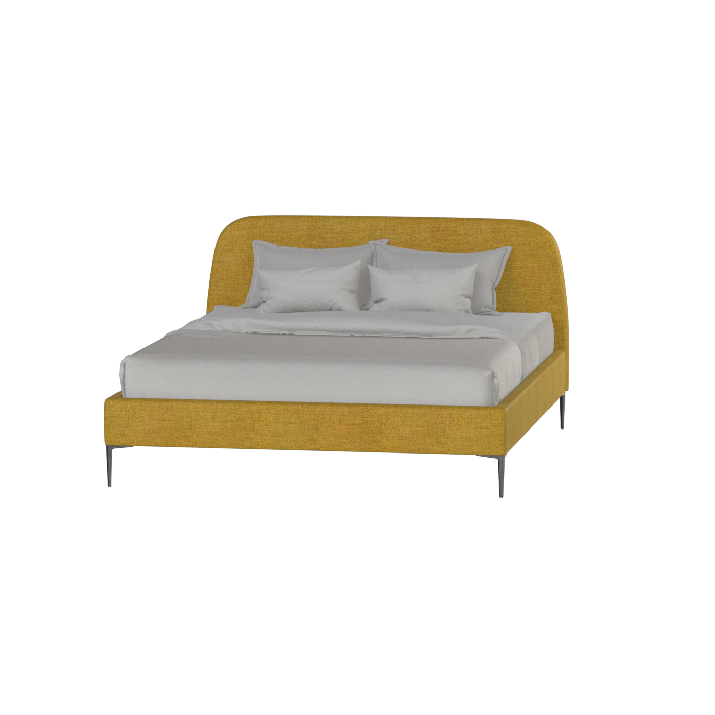 Anna Upholstered Bed with Vertical Headboard Detailing
