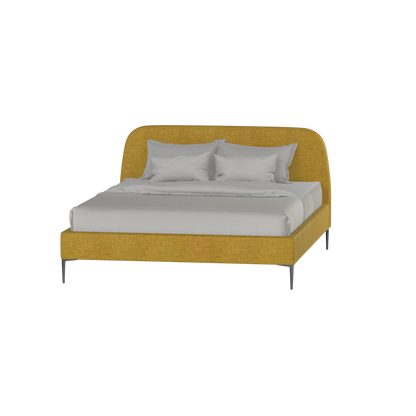Anna Upholstered Bed with Vertical Headboard Detailing