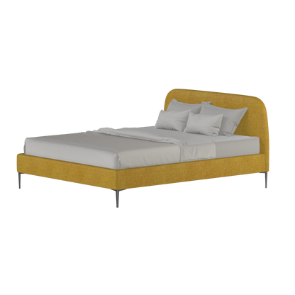 Anna Upholstered Bed with Vertical Headboard Detailing