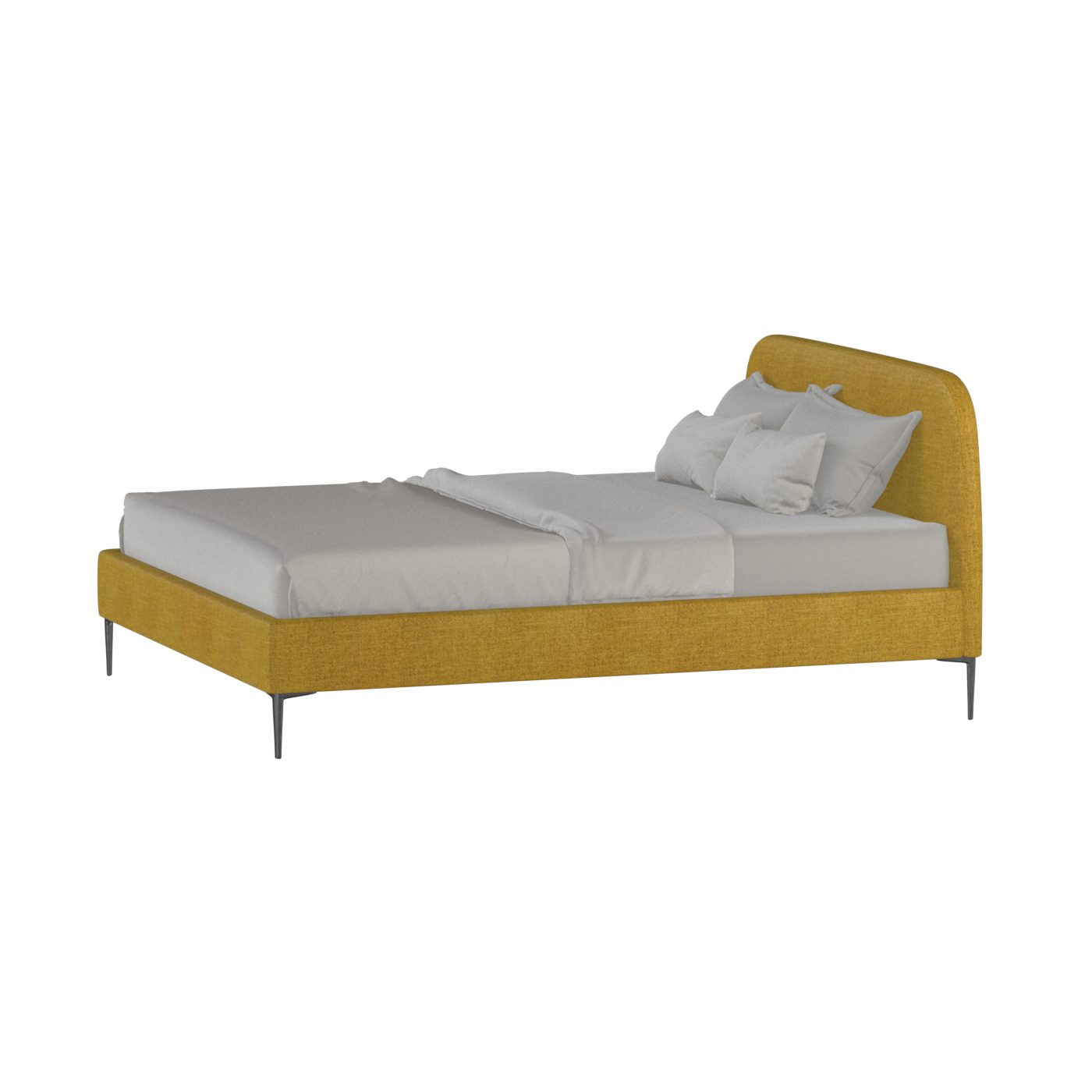 Anna Upholstered Bed with Vertical Headboard Detailing