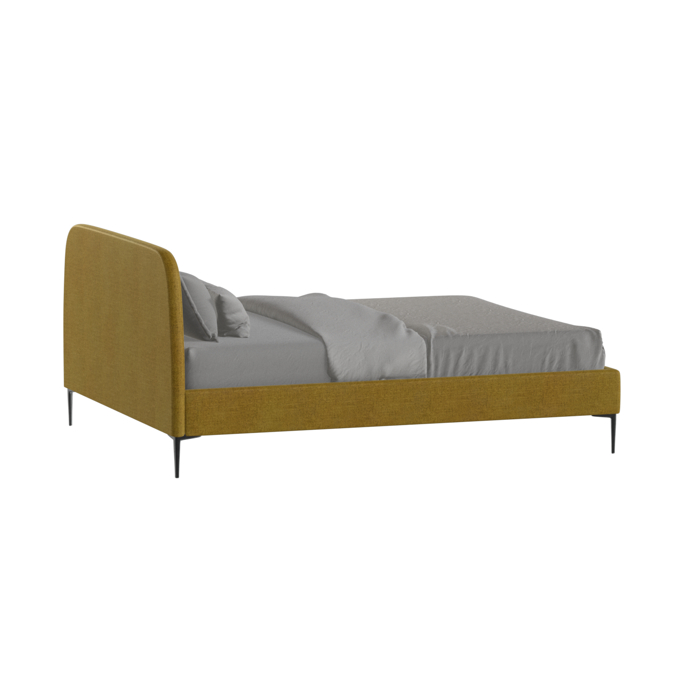 Anna Upholstered Bed with Vertical Headboard Detailing