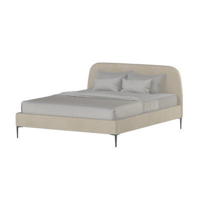 Anna Upholstered Bed with Vertical Headboard Detailing