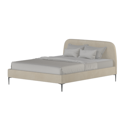 Anna Upholstered Bed with Vertical Headboard Detailing