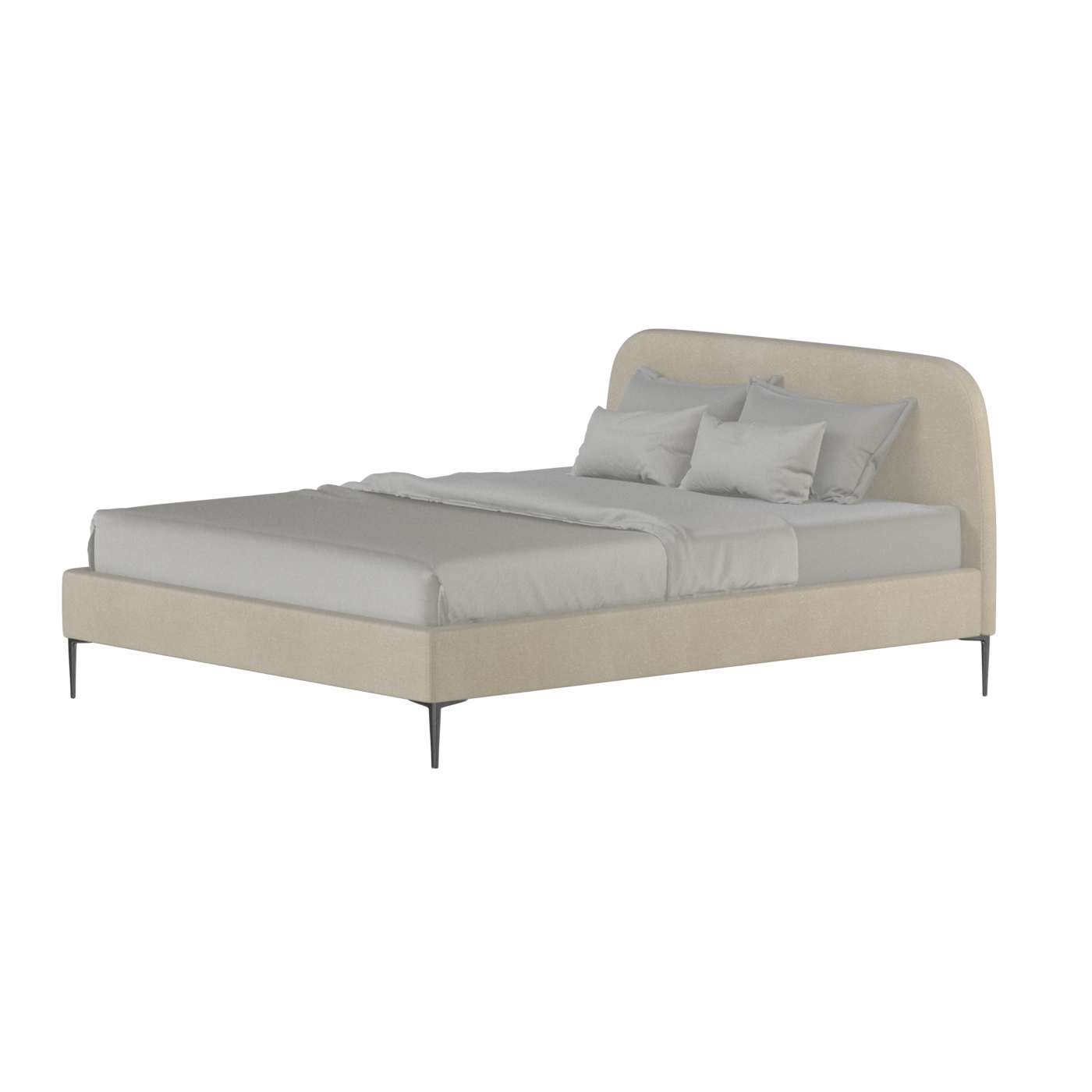 Anna Upholstered Bed with Vertical Headboard Detailing