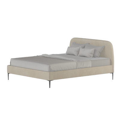 Anna Upholstered Bed with Vertical Headboard Detailing