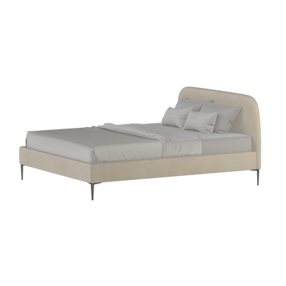 Anna Upholstered Bed with Vertical Headboard Detailing