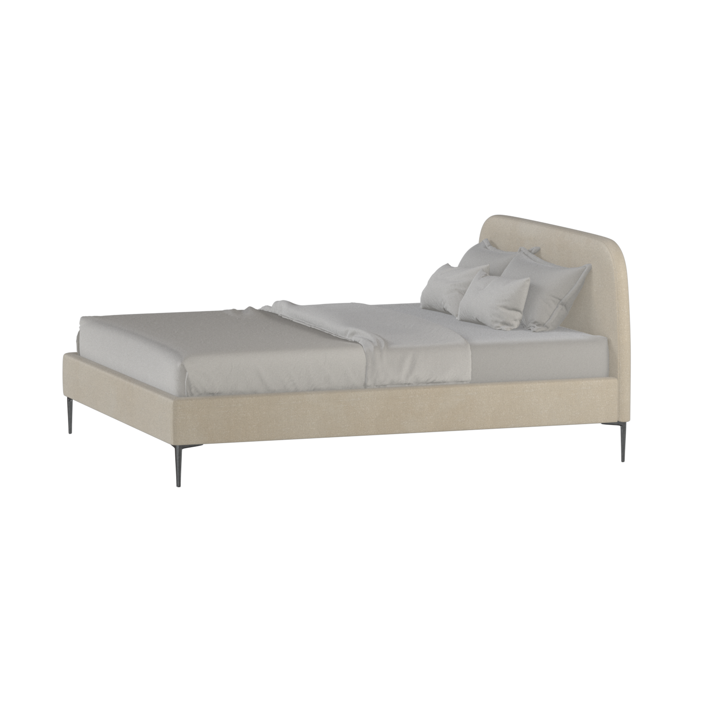 Anna Upholstered Bed with Vertical Headboard Detailing