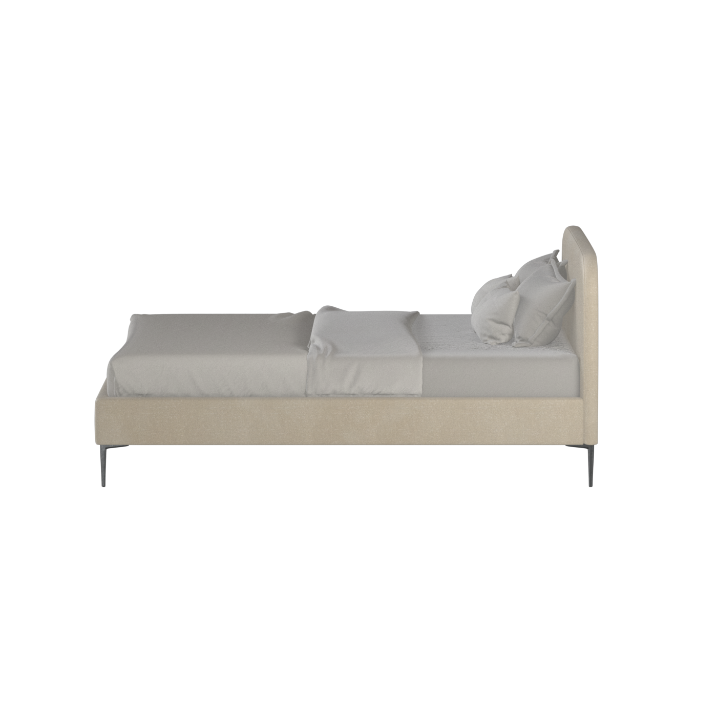 Anna Upholstered Bed with Vertical Headboard Detailing