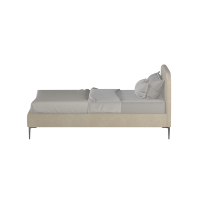 Anna Upholstered Bed with Vertical Headboard Detailing