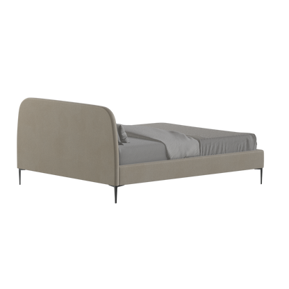 Anna Upholstered Bed with Vertical Headboard Detailing