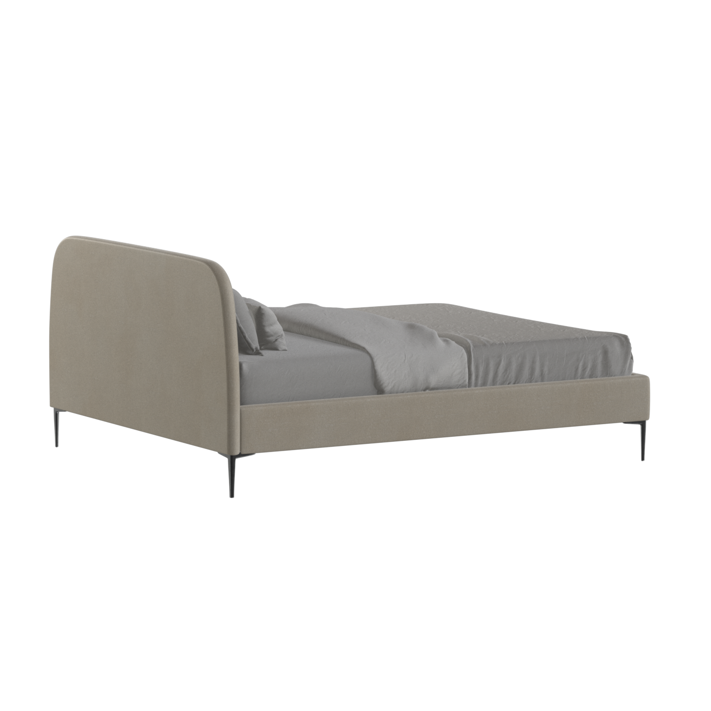 Anna Upholstered Bed with Vertical Headboard Detailing
