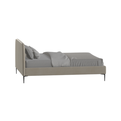 Anna Upholstered Bed with Vertical Headboard Detailing