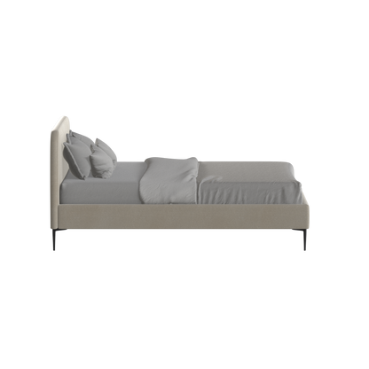 Anna Upholstered Bed with Vertical Headboard Detailing