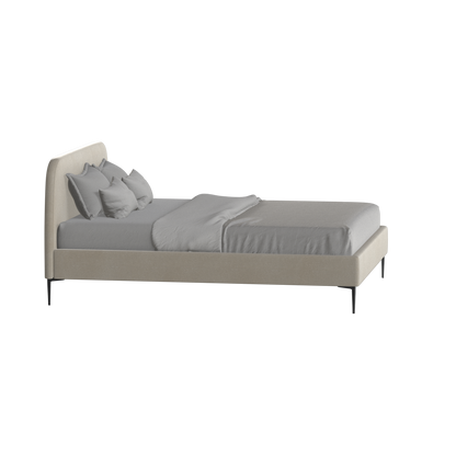 Anna Upholstered Bed with Vertical Headboard Detailing