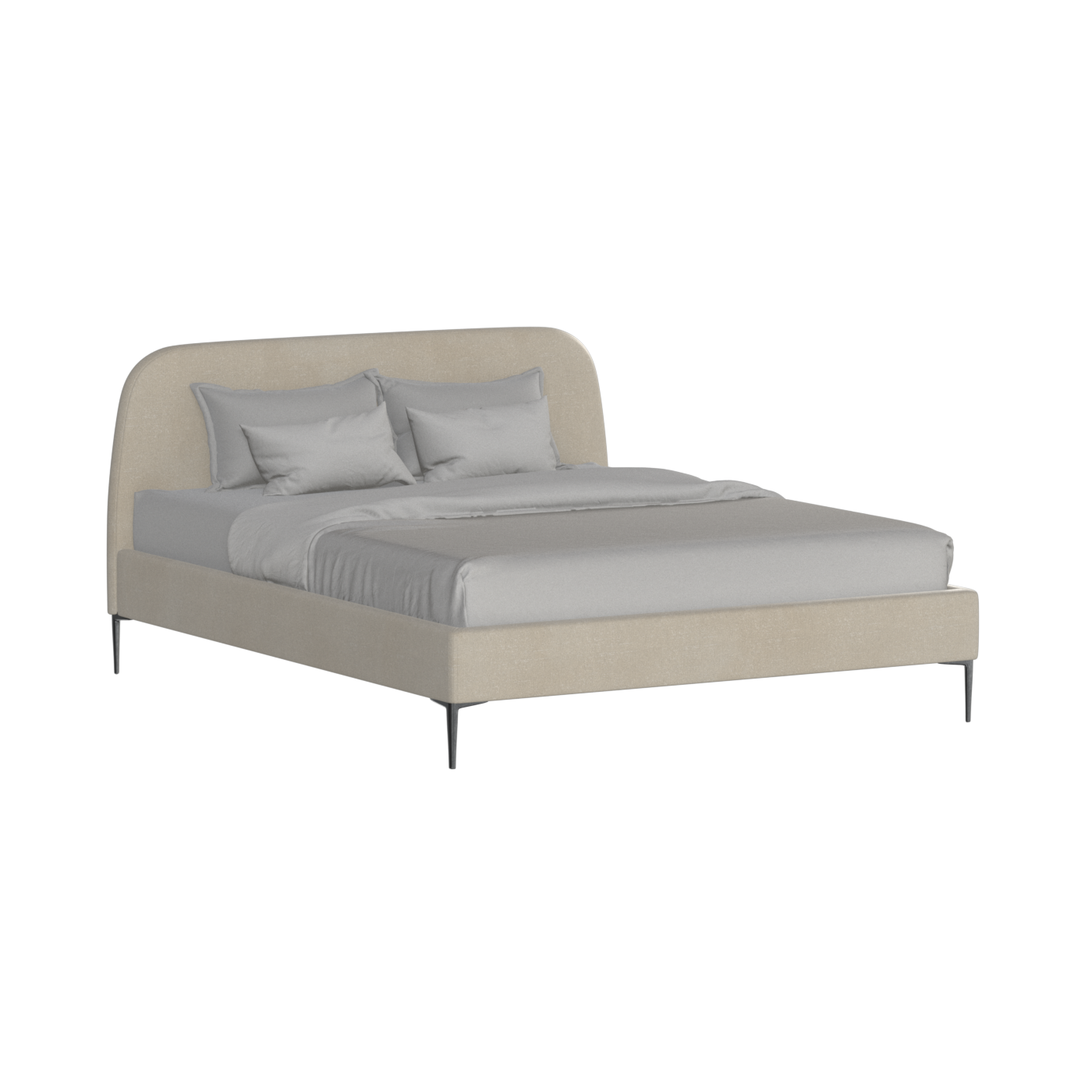 Anna Upholstered Bed with Vertical Headboard Detailing
