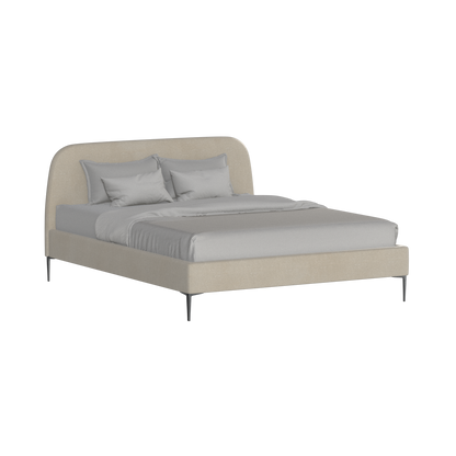 Anna Upholstered Bed with Vertical Headboard Detailing