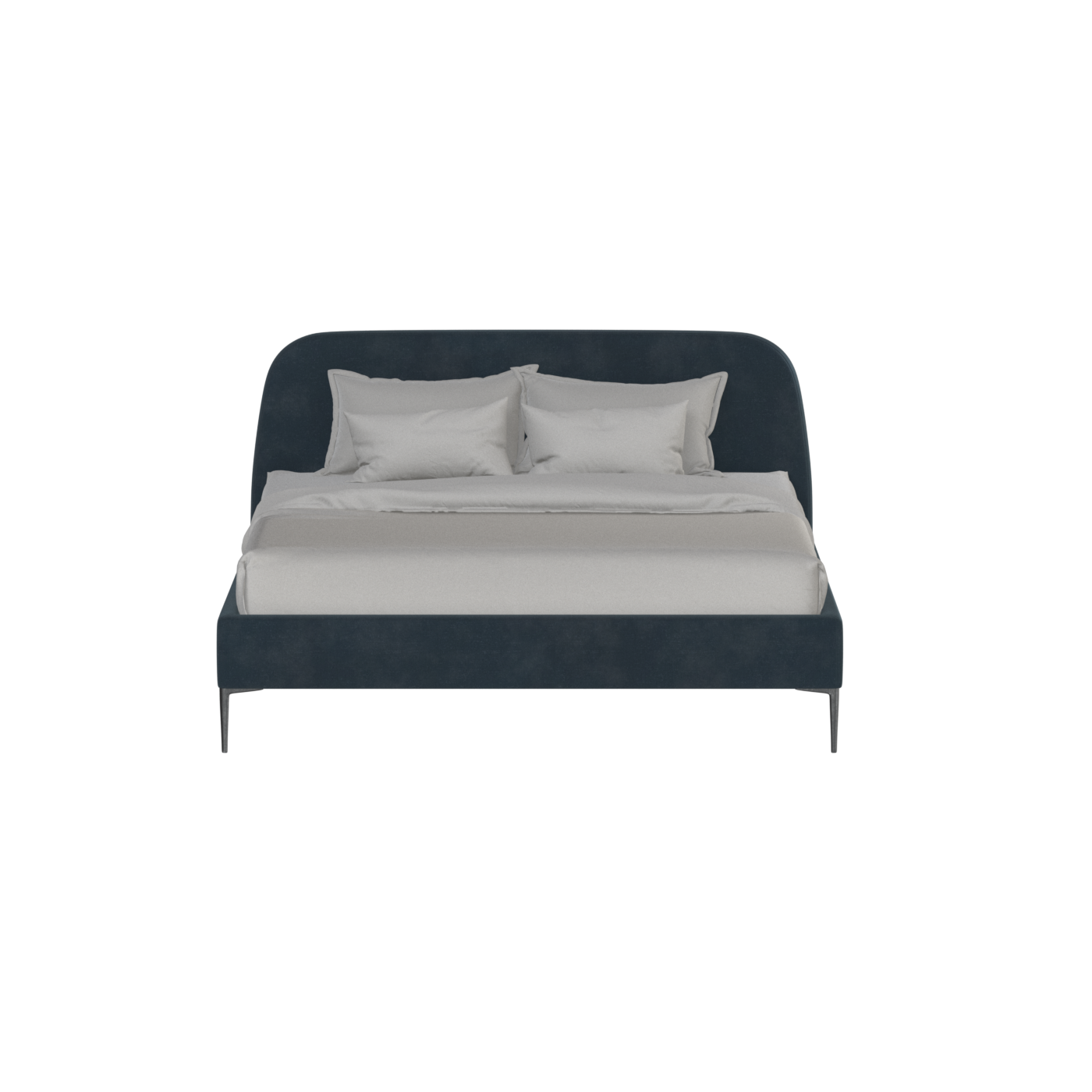 Anna Upholstered Bed with Vertical Headboard Detailing