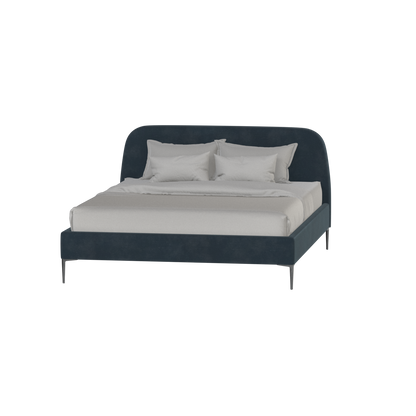 Anna Upholstered Bed with Vertical Headboard Detailing