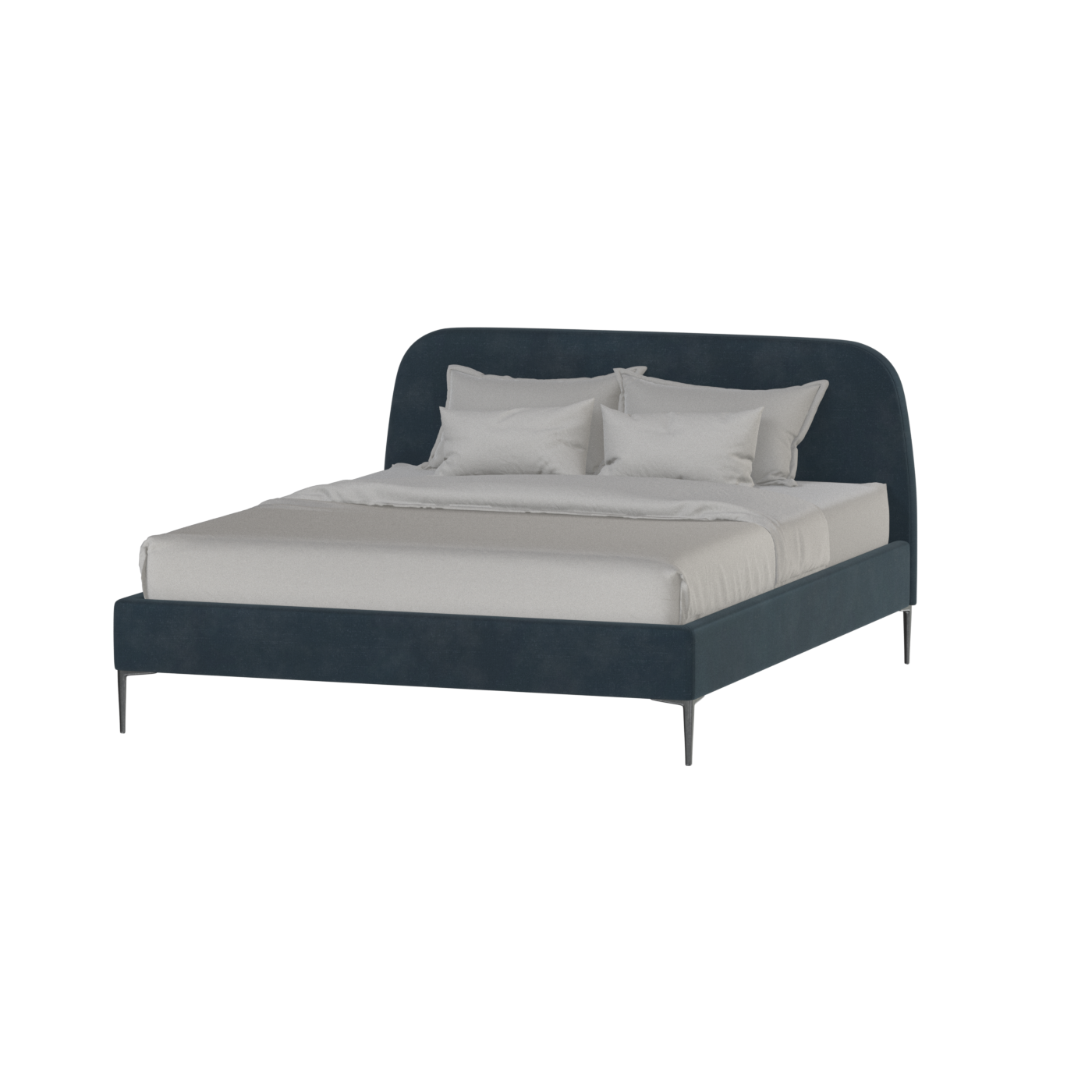 Anna Upholstered Bed with Vertical Headboard Detailing