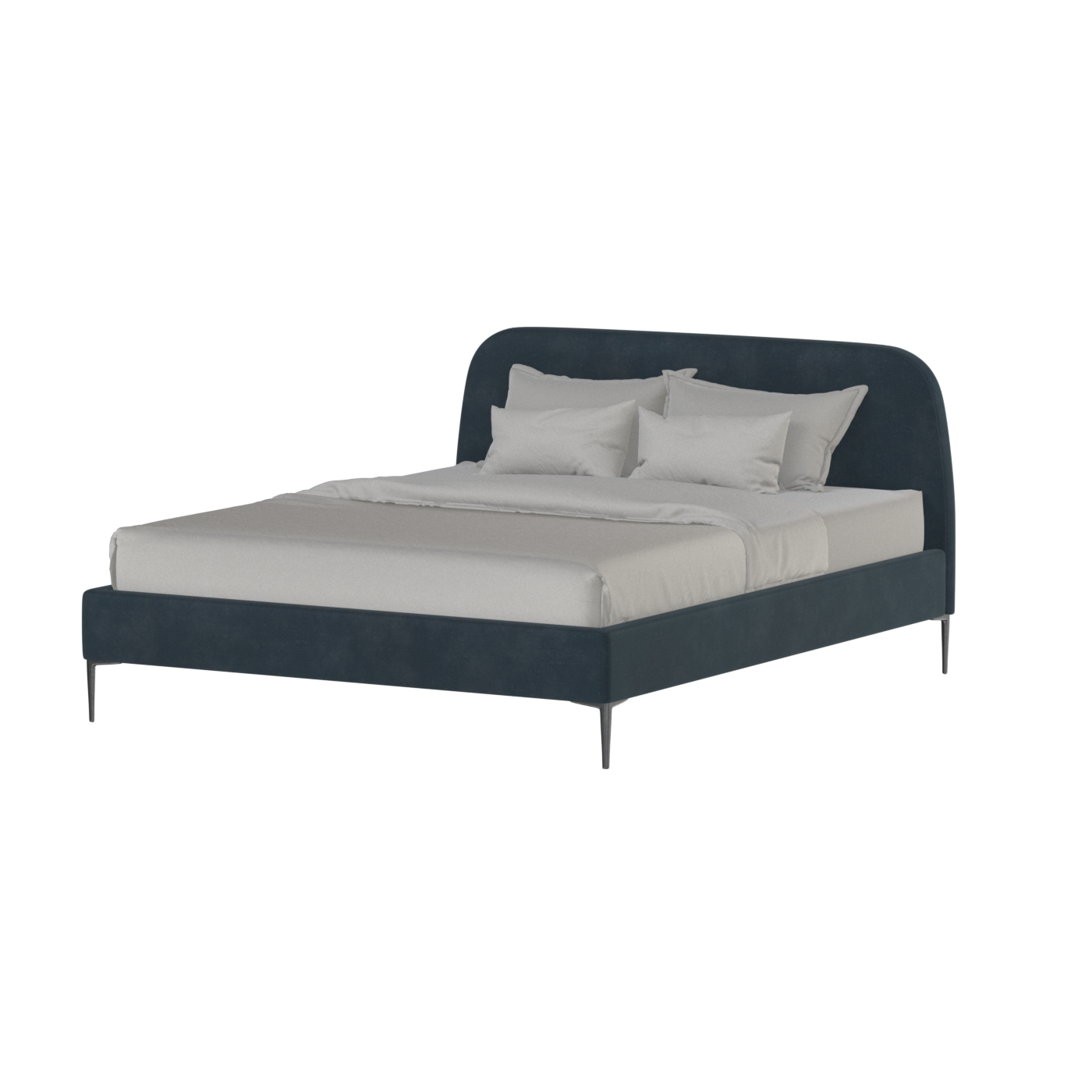 Anna Upholstered Bed with Vertical Headboard Detailing
