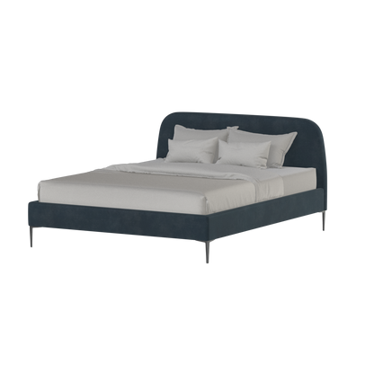 Anna Upholstered Bed with Vertical Headboard Detailing
