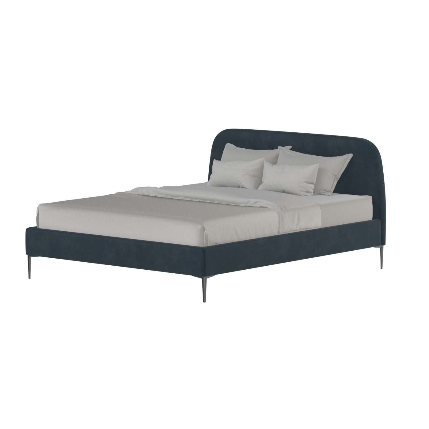 Anna Upholstered Bed with Vertical Headboard Detailing
