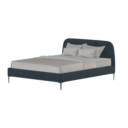 Anna Upholstered Bed with Vertical Headboard Detailing