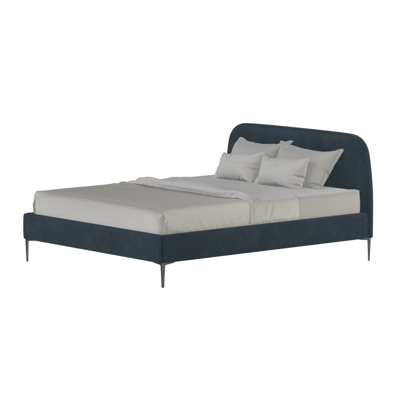 Anna Upholstered Bed with Vertical Headboard Detailing
