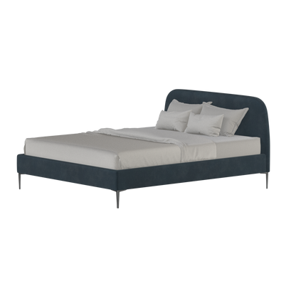 Anna Upholstered Bed with Vertical Headboard Detailing