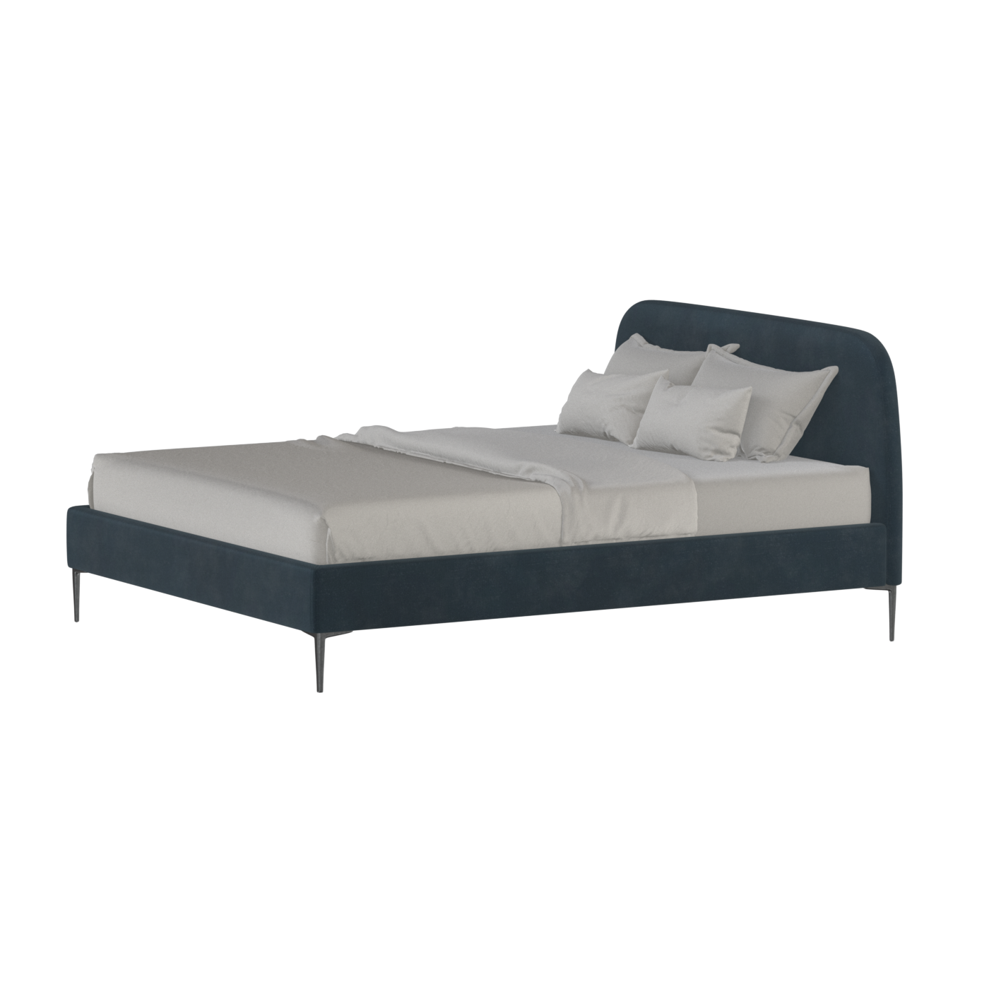 Anna Upholstered Bed with Vertical Headboard Detailing