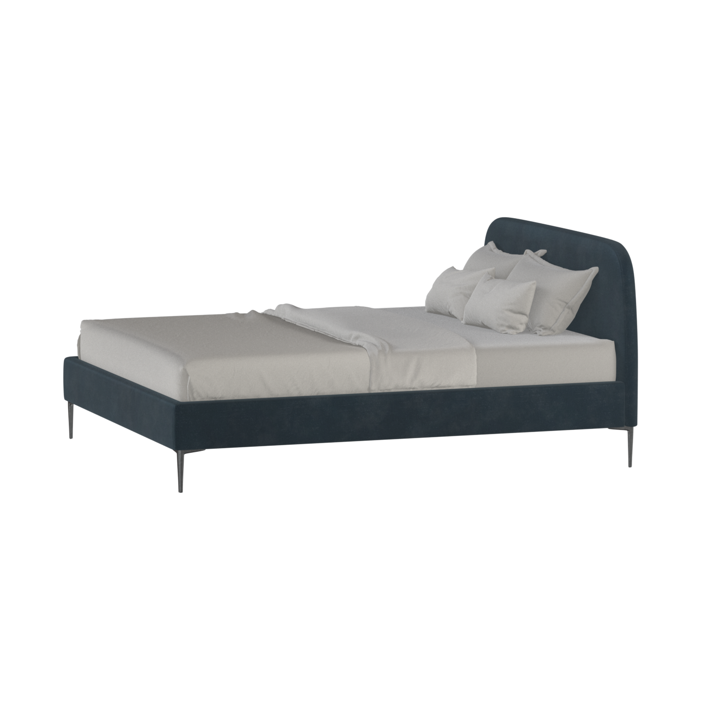 Anna Upholstered Bed with Vertical Headboard Detailing