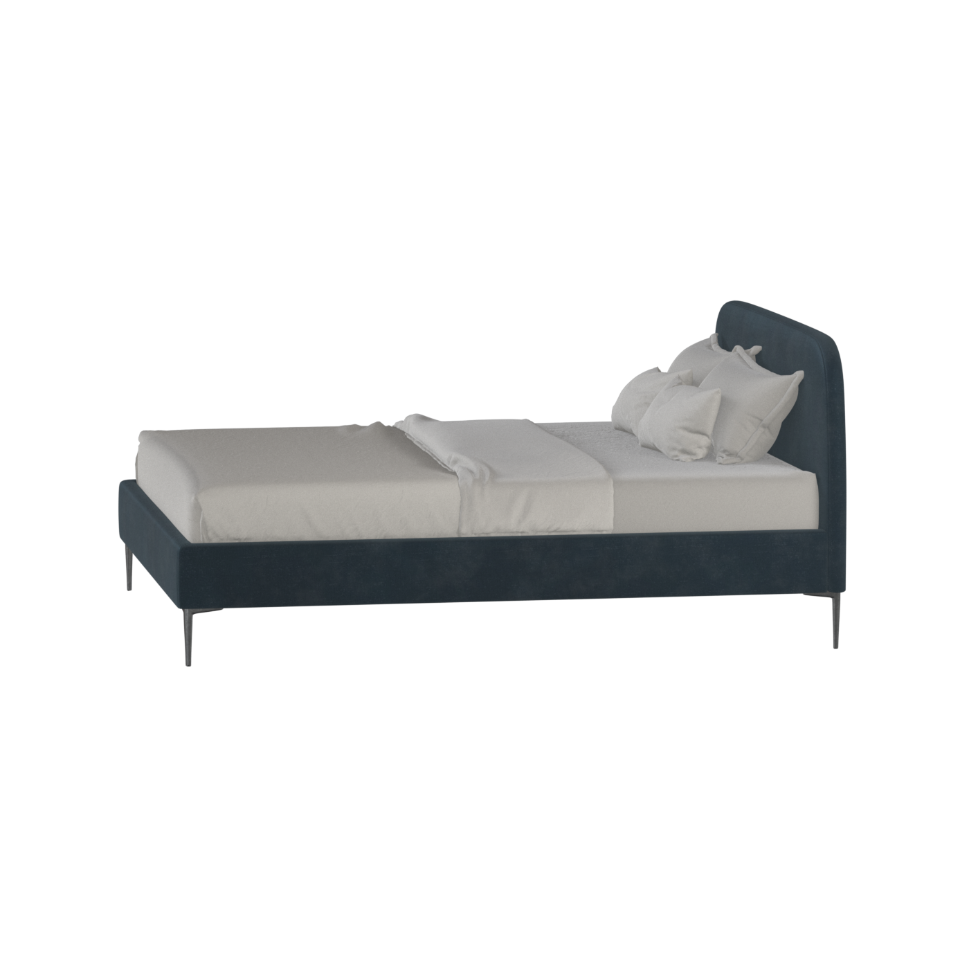 Anna Upholstered Bed with Vertical Headboard Detailing