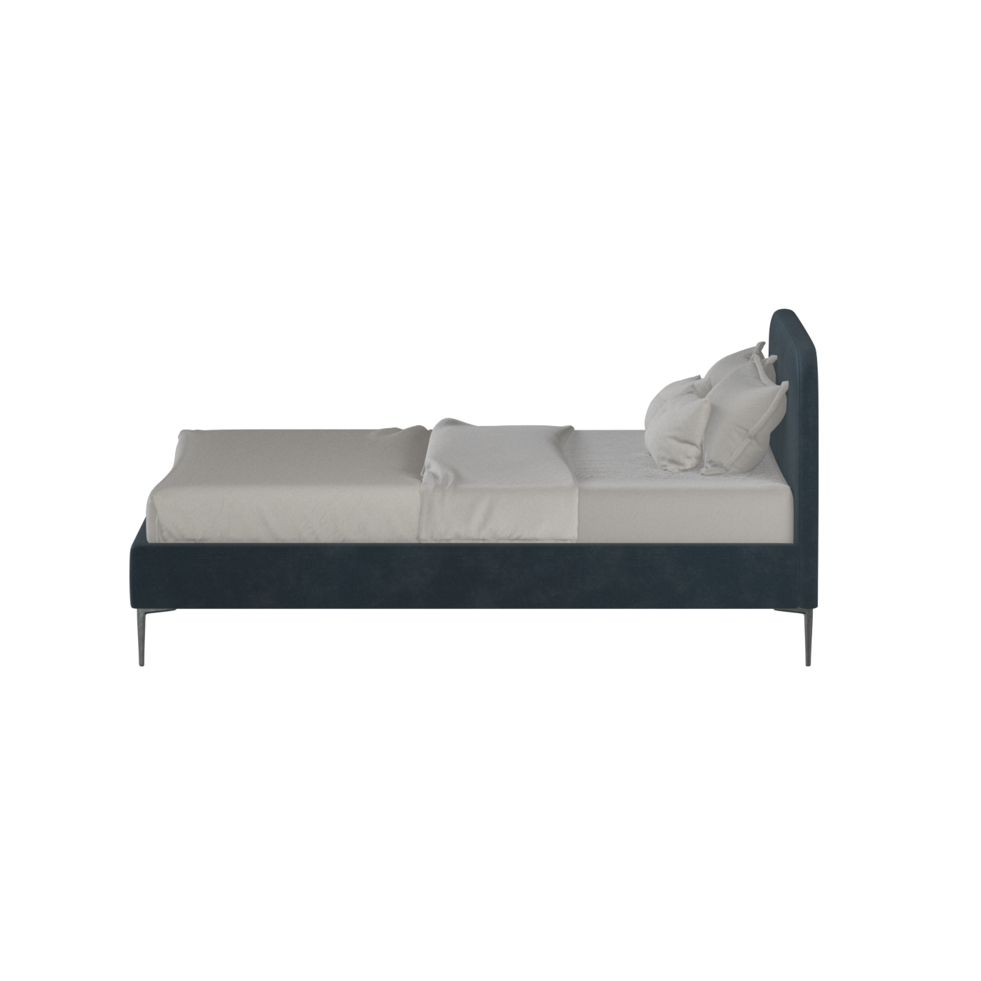 Anna Upholstered Bed with Vertical Headboard Detailing