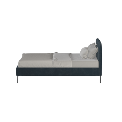 Anna Upholstered Bed with Vertical Headboard Detailing