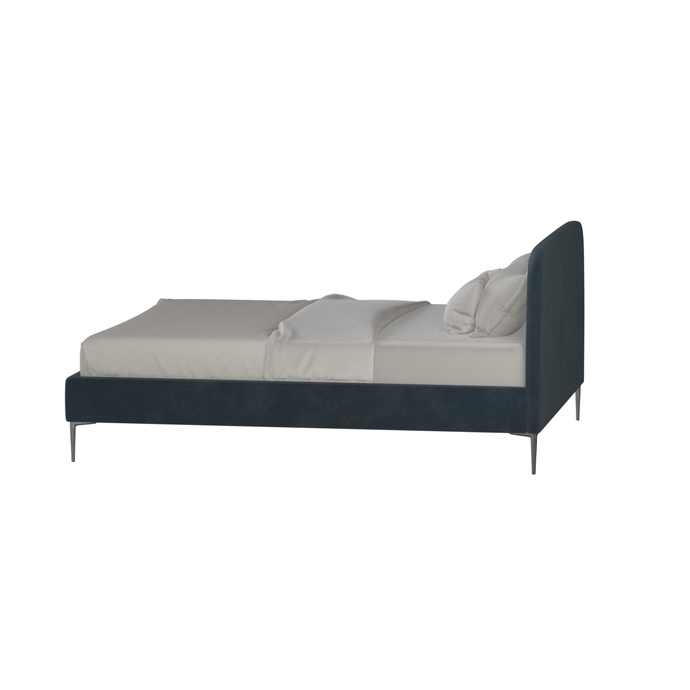 Anna Upholstered Bed with Vertical Headboard Detailing