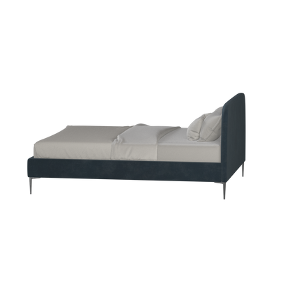Anna Upholstered Bed with Vertical Headboard Detailing