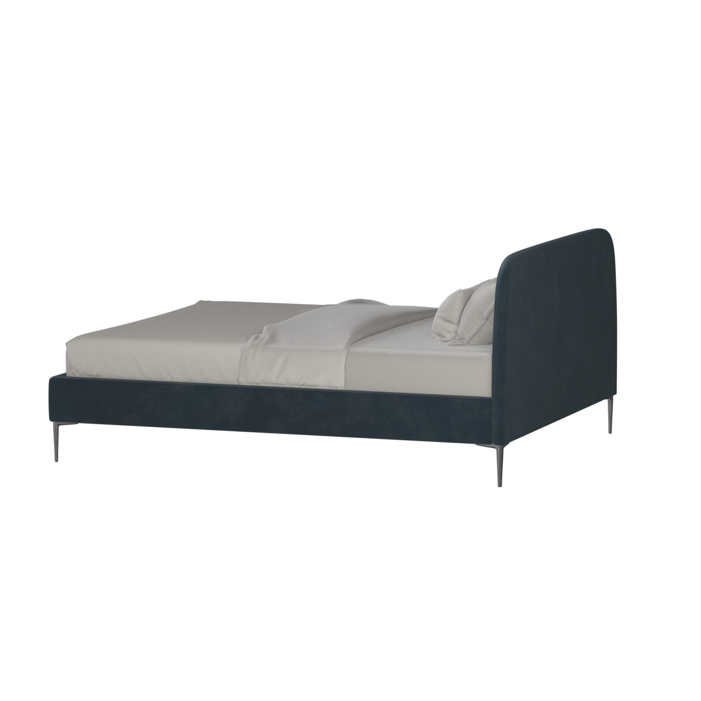 Anna Upholstered Bed with Vertical Headboard Detailing