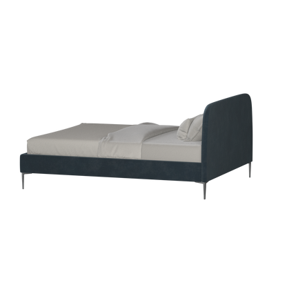 Anna Upholstered Bed with Vertical Headboard Detailing